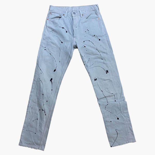 Vintage Reworked Paintsplatter Levis Denim